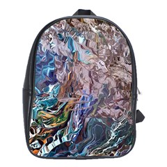 Abstract Blend V School Bag (xl) by kaleidomarblingart