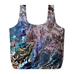 Abstract Blend V Full Print Recycle Bag (l) by kaleidomarblingart