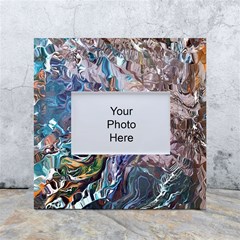 Abstract Blend V White Box Photo Frame 4  X 6  by kaleidomarblingart