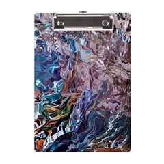 Abstract Blend V A5 Acrylic Clipboard by kaleidomarblingart