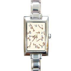 Abstract Arrow Sign Love Aesthetic Rectangle Italian Charm Watch by Apen