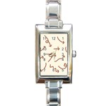 Abstract Arrow Sign Love Aesthetic Rectangle Italian Charm Watch Front