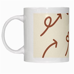 Abstract Arrow Sign Love Aesthetic White Mug by Apen