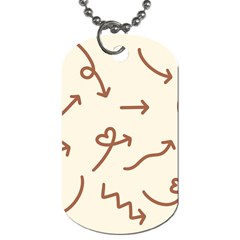 Abstract Arrow Sign Love Aesthetic Dog Tag (two Sides) by Apen