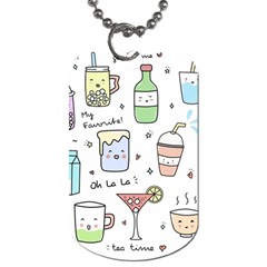 Drinks Cocktails Doodles Coffee Dog Tag (two Sides) by Apen