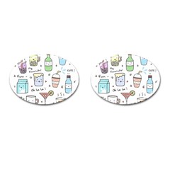 Drinks Cocktails Doodles Coffee Cufflinks (oval) by Apen