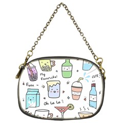 Drinks Cocktails Doodles Coffee Chain Purse (two Sides) by Apen