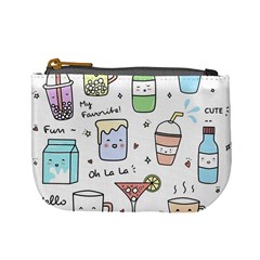 Drinks Cocktails Doodles Coffee Mini Coin Purse by Apen