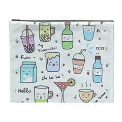 Drinks Cocktails Doodles Coffee Cosmetic Bag (xl) by Apen