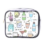 Drinks Cocktails Doodles Coffee Mini Toiletries Bag (One Side) Front