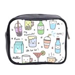 Drinks Cocktails Doodles Coffee Mini Toiletries Bag (Two Sides) Back