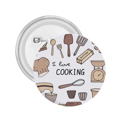 I Love Cooking Baking Utensils Knife 2 25  Buttons by Apen