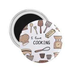 I Love Cooking Baking Utensils Knife 2 25  Magnets by Apen