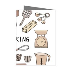 I Love Cooking Baking Utensils Knife Mini Greeting Cards (pkg Of 8) by Apen