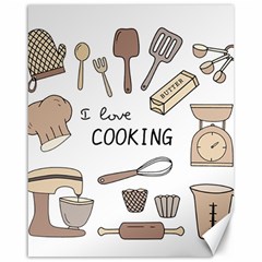 I Love Cooking Baking Utensils Knife Canvas 16  X 20  by Apen