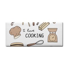 I Love Cooking Baking Utensils Knife Hand Towel by Apen