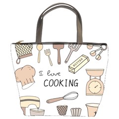 I Love Cooking Baking Utensils Knife Bucket Bag by Apen