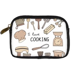 I Love Cooking Baking Utensils Knife Digital Camera Leather Case by Apen