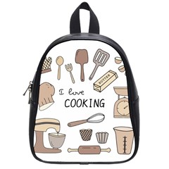 I Love Cooking Baking Utensils Knife School Bag (small) by Apen