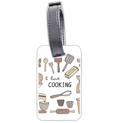 I Love Cooking Baking Utensils Knife Luggage Tag (one Side) by Apen