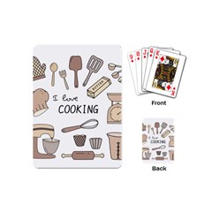 I Love Cooking Baking Utensils Knife Playing Cards Single Design (mini) by Apen