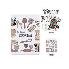 I Love Cooking Baking Utensils Knife Playing Cards 54 Designs (mini) by Apen