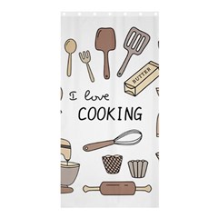 I Love Cooking Baking Utensils Knife Shower Curtain 36  X 72  (stall)  by Apen