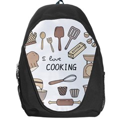 I Love Cooking Baking Utensils Knife Backpack Bag by Apen