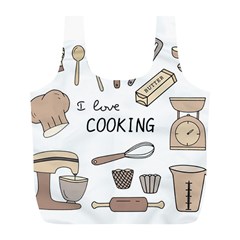 I Love Cooking Baking Utensils Knife Full Print Recycle Bag (l) by Apen