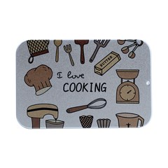 I Love Cooking Baking Utensils Knife Open Lid Metal Box (silver)   by Apen