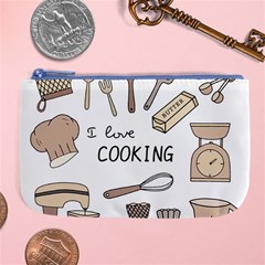 I Love Cooking Baking Utensils Knife Large Coin Purse by Apen