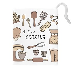 I Love Cooking Baking Utensils Knife Drawstring Pouch (4xl) by Apen