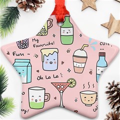 Drink Cocktail Doodle Coffee Ornament (star) by Apen