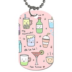 Drink Cocktail Doodle Coffee Dog Tag (one Side) by Apen