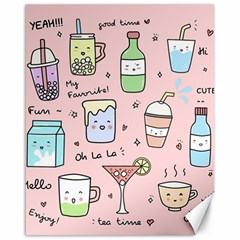 Drink Cocktail Doodle Coffee Canvas 16  X 20  by Apen