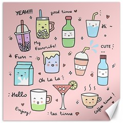 Drink Cocktail Doodle Coffee Canvas 20  X 20  by Apen