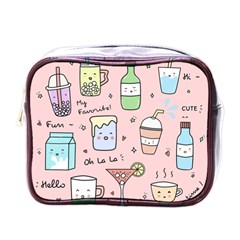 Drink Cocktail Doodle Coffee Mini Toiletries Bag (one Side) by Apen