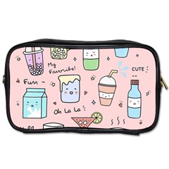 Drink Cocktail Doodle Coffee Toiletries Bag (one Side) by Apen