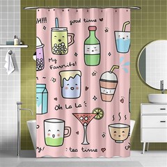 Drink Cocktail Doodle Coffee Shower Curtain 48  X 72  (small)  by Apen