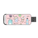 Drink Cocktail Doodle Coffee Portable USB Flash (Two Sides) Front