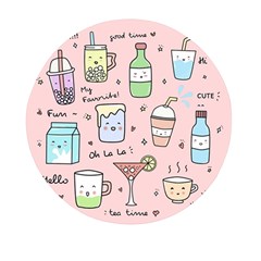 Drink Cocktail Doodle Coffee Mini Round Pill Box by Apen