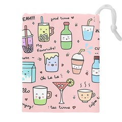 Drink Cocktail Doodle Coffee Drawstring Pouch (4xl) by Apen