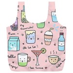 Drink Cocktail Doodle Coffee Full Print Recycle Bag (XXL) Front