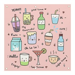 Drink Cocktail Doodle Coffee Banner And Sign 3  X 3  by Apen