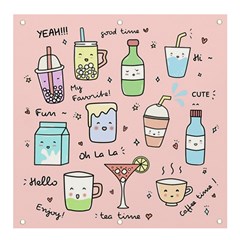 Drink Cocktail Doodle Coffee Banner And Sign 4  X 4  by Apen