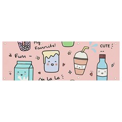 Drink Cocktail Doodle Coffee Banner And Sign 9  X 3  by Apen