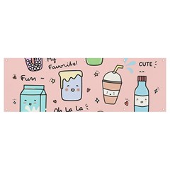 Drink Cocktail Doodle Coffee Banner And Sign 12  X 4  by Apen