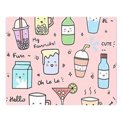 Drink Cocktail Doodle Coffee Premium Plush Fleece Blanket (large) by Apen