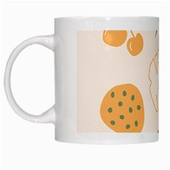 Cherries Flower Leaves Floral White Mug by Apen