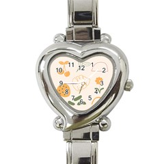 Cherries Flower Leaves Floral Heart Italian Charm Watch by Apen